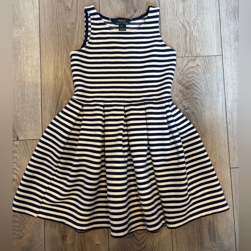 Polo Ralph Lauren Girls Striped Fit & Flare Dress Size 8-10 (M)